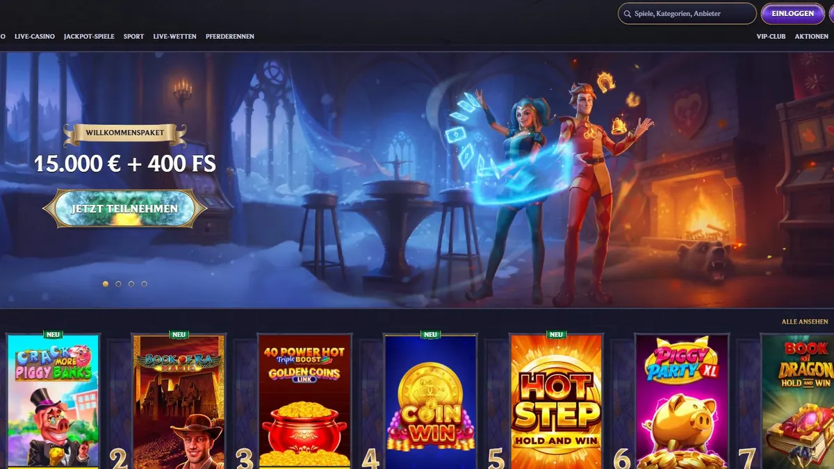 Lolajack Casino homepage overview