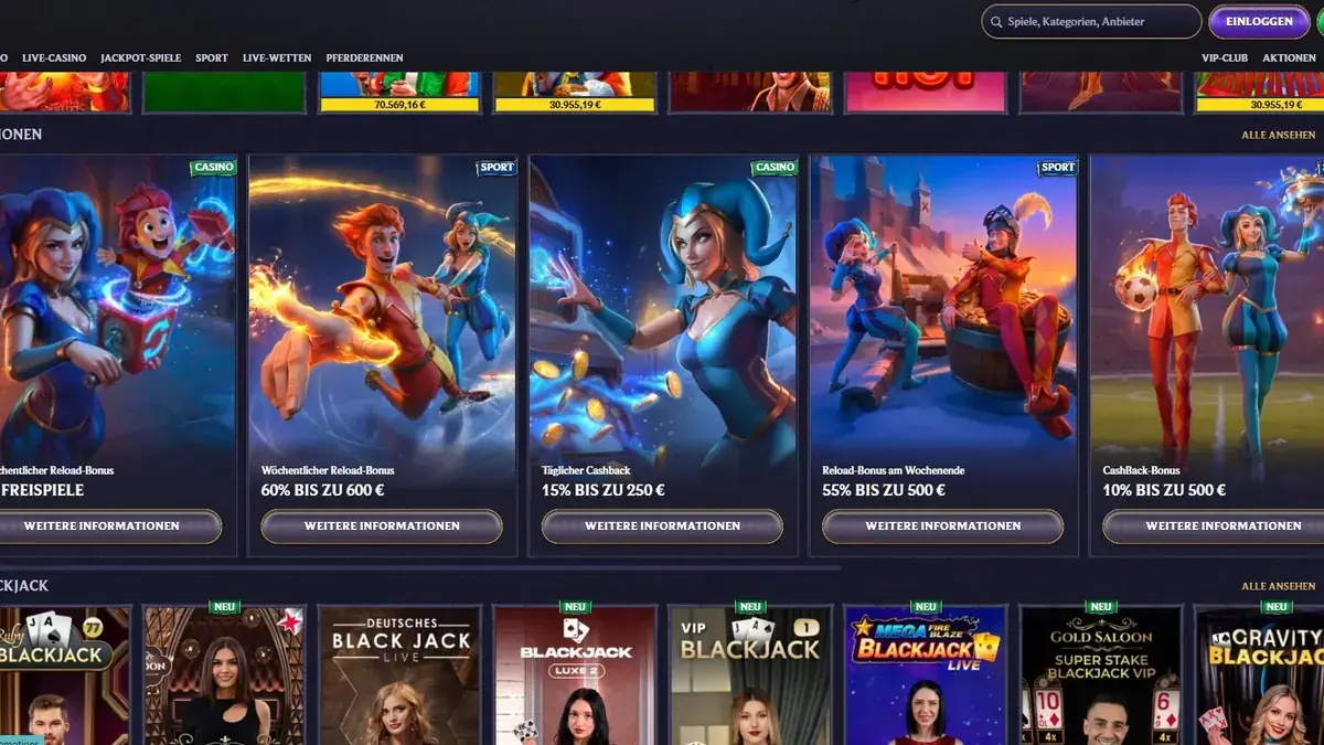 Lolajack Casino welcome bonus and promotions